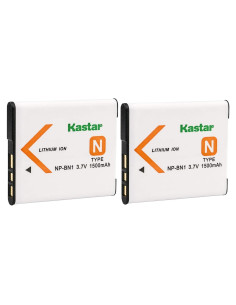 Batería Kastar 2-Pack Reemplazo Sony NP-BN1 para Cámaras