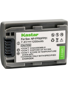 Batería de Litio-Ion Kastar NP-FP50 NP-FP51 1200mAh 7.4V 2