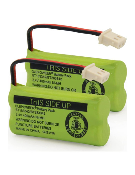 Batería Geilienergy BT183342 2.4V 400mAh Compatible Paquete de 2