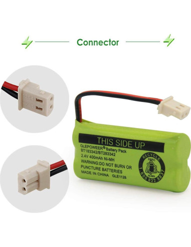 Batería Geilienergy BT183342 2.4V 400mAh Compatible Paquete de 2