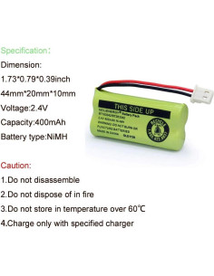 Batería GEILIENERGY BT183342 Compatible para Teléfonos Inalámbricos 2