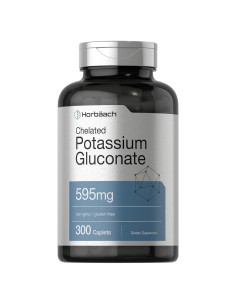 Suplemento de Gluconato de Potasio Horbaach 595 mg 300 Tabletas