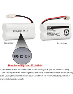 Baterías Inalámbricas iMah BT162342/BT262342 2x300mAh AAA 2