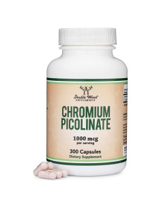Picolinato de Cromo 1000mcg Double Wood 300 Cápsulas Veganas
