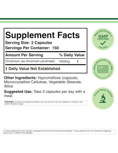 Picolinato de Cromo 1000mcg Double Wood 300 Cápsulas Veganas 2