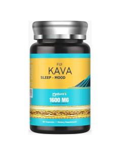 Cápsulas de Kava Kava Nature's Vibe 1600mg 30% Kavalactona 60 Unidades