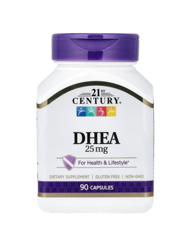 Cápsulas de DHEA 25 mg 21st Century - 90 unidades