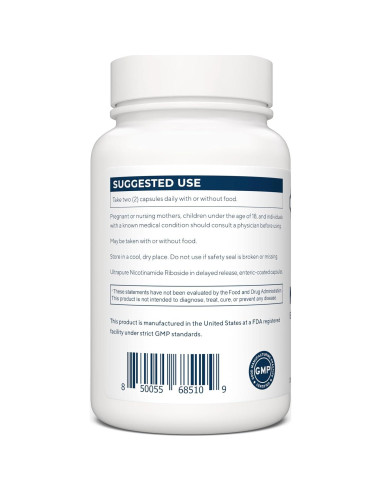 Suplemento de NAD+ Renue By Science 1000mg Ribósido de Nicotinamida - 60 Cápsulas