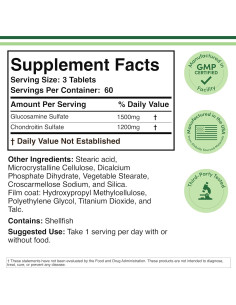 Glucosamina Condroitina Triple Fuerza 1500mg 1200mg 180 Tabletas 2