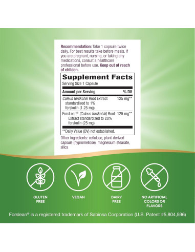 Cápsulas Veganas Forskohlii Forma Ecológica 60 Unidades