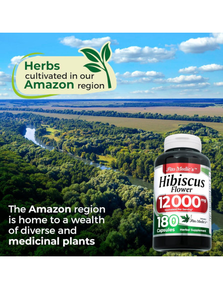 Cápsulas de Hibisco Fito Medics 180 Unidades 12000 mg