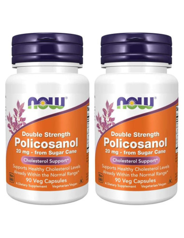 NOW Foods Policosanol Doble Fuerza 90 Cápsulas Vegetales