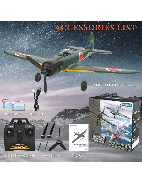 Avión RC GLUISEUR Caza Zero 4 Canales con Estabilización Avión RC GLUISEUR Caza Zero 4 Canales con Estabilización