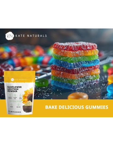 Polvo de Lecitina de Girasol Kate Naturals 340g - No OGM