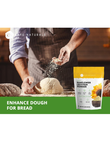 Polvo de Lecitina de Girasol Kate Naturals 340g - No OGM
