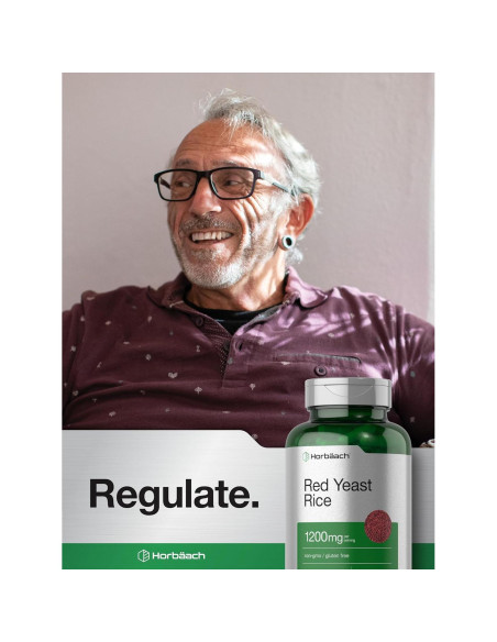 Arroz de Levadura Roja Horbaach 1200 mg 120 Cápsulas Suplemento