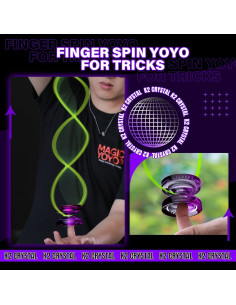 Yoyo Profesional MAGICYOYO K2 Cristal Negro Púrpura 2