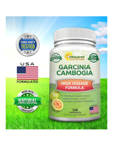 Extracto de Garcinia Cambogia 100% Puro aSquared - 120 Cápsulas