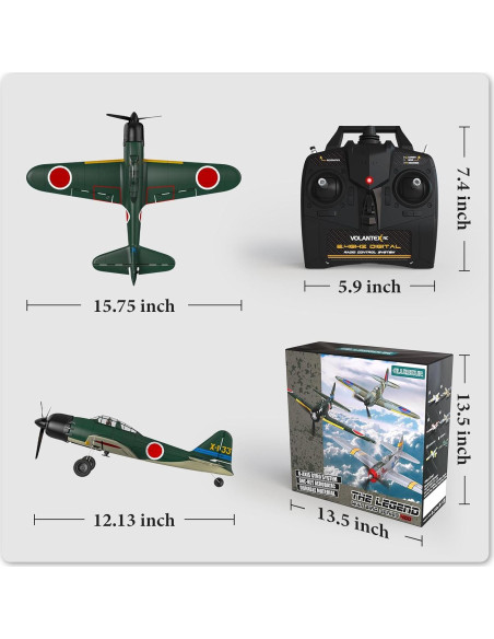 Avión RC GLUISEUR Caza Zero 4 Canales con Estabilización Avión RC GLUISEUR Caza Zero 4 Canales con Estabilización