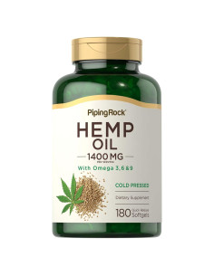 Cápsulas de Aceite de Cáñamo Piping Rock 1400mg 180 Gelatinas
