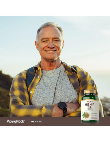 Cápsulas de Aceite de Cáñamo Piping Rock 1400mg 180 Gelatinas