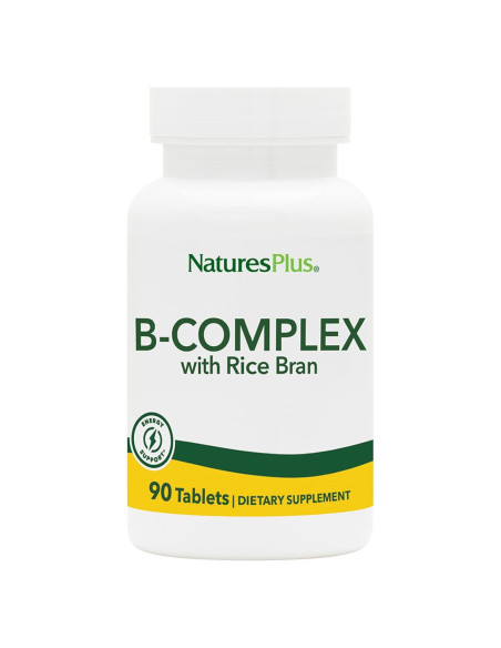 B-Complejo NaturesPlus con Salvado de Arroz - 90 Tabletas Vegetarianas