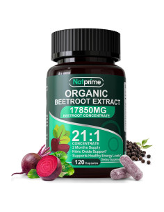 Cápsulas de Remolacha Orgánica Natprime 17850mg 120 Unidades
