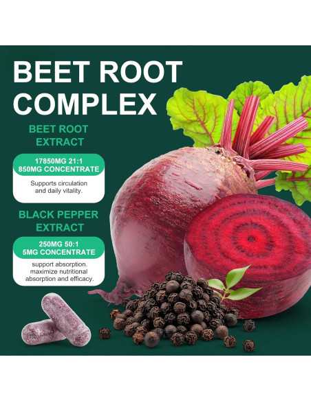 Cápsulas de Remolacha Orgánica Natprime 17850mg 120 Unidades