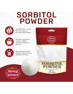 Polvo de Sorbitol 340g Spicy World - Edulcorante Bajo en Calorías 2