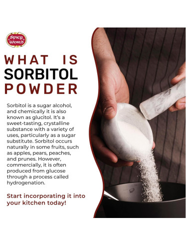 Polvo de Sorbitol 340g Spicy World - Edulcorante Bajo en Calorías