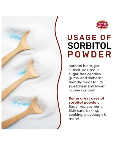 Polvo de Sorbitol 340g Spicy World - Edulcorante Bajo en Calorías