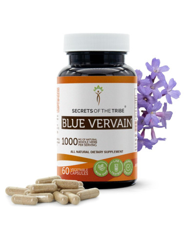 Cápsulas de Vervena Azul 1000 mg Secretos de la Tribu 60 Unidades
