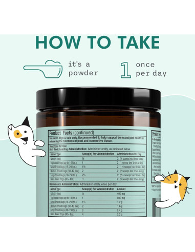 Suplemento Articular para Perros y Gatos Bark & Whiskers 48g