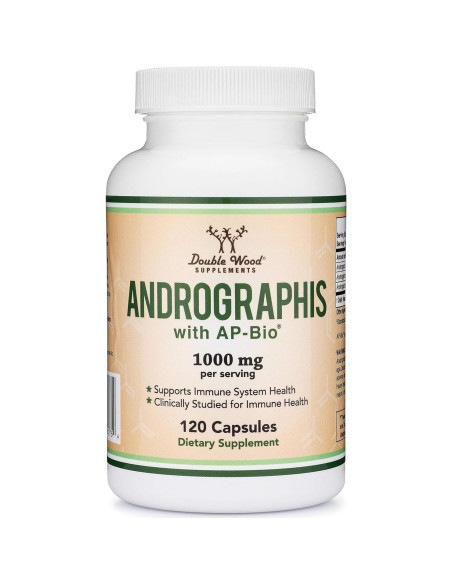 Cápsulas de Andrographis Max Double Wood 1000mg 120 unidades