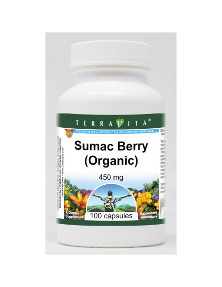 Baya de Sumac Orgánica TerraVita 450 mg 100 Cápsulas x 3