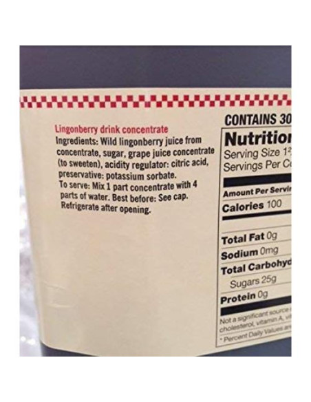 Concentrado de Bebida de Lingonberry Hafi 2.5L