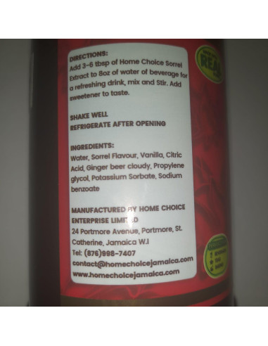 Extracto de Sorrel Jamaicano Home Choice 29.57 ml - Pack de 2