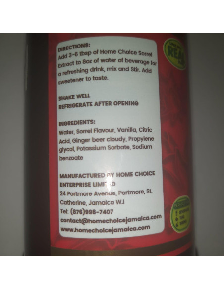 Extracto de Sorrel Jamaicano Home Choice 29.57 ml - Pack de 2