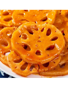 Rodajas de Raíz de Loto Picantes 400g - Snack Vegetal Crujiente 2