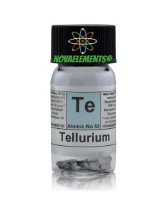 Muestra Pura de Telurio 52 Te 2g 99.99% en Vial de Vidrio 2