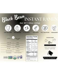 Pasta de Proteína de Frijol Negro Orgánica KLDSCP 6 Paquetes 2