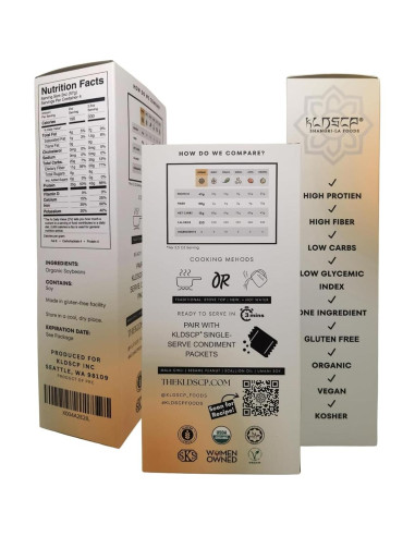 Pasta de Proteína de Frijol Negro Orgánica KLDSCP 6 Paquetes