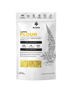 Harina de Lupini Aviate 453g - Alta en Proteínas y Fibra