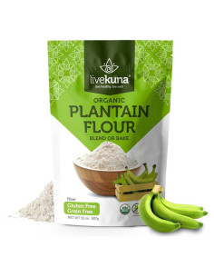 Harina de Plátano Orgánica LiveKuna 907g Sin Gluten Vegana