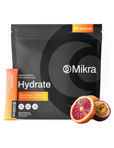 Polvo de Electrolitos Mikra Hydrate 24 Paquetes Sin Azúcar
