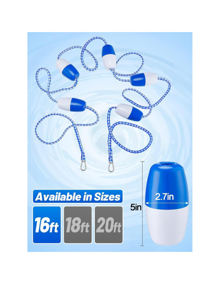 Cuerda de Seguridad para Piscina Aulock 4.88m con Flotadores