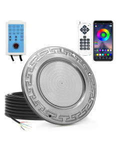 Luces de piscina LED Awanhe 60W 10" RGB con control remoto