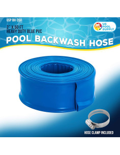 Manguera de retro lavado U.S. Pool Supply 51mm x 15.2m 2