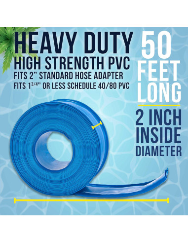 Manguera de retro lavado U.S. Pool Supply 51mm x 15.2m