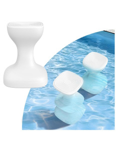 Taburete de piscina OceanaFlow 24" pre-pesado blanco